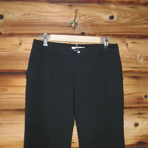 Rebecca Taylor Black Wool Blend Straight Leg Pants