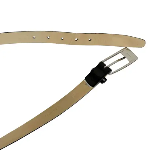 Vintage Ann Taylor Loft Black Leather Minimalist Belt Size Medium