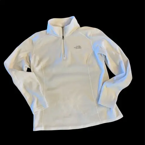 The North Face  Lightweight Pullover White Long Sleeve Fleece Top Womens Medium