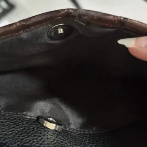 Braciano Black Brown Silver Buckle Bling Compact Modern Classic Statement Chic