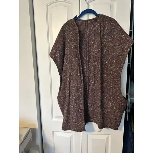 Vintage British purple tweed classic wool cape vest Size undefined