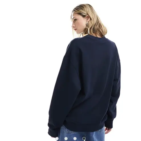 ASOS Malibu Yacht Club Sweatshirt XS 100% Cotton Navy Graphic