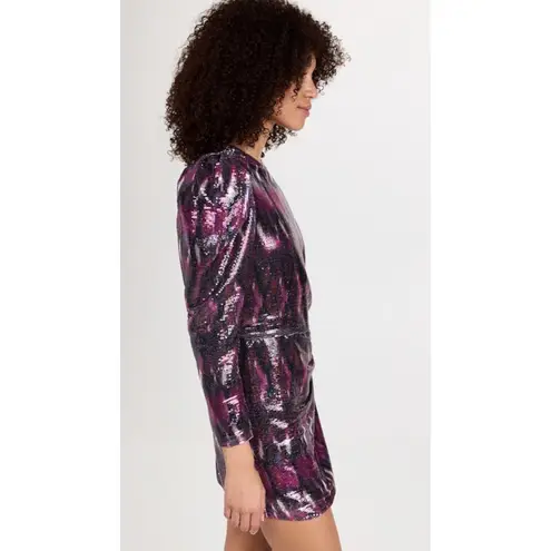 MISA Los Angeles MISA Revolve Nova One-Shoulder Sequin Mini Dress, Purple Size XS New w/Tag $370
