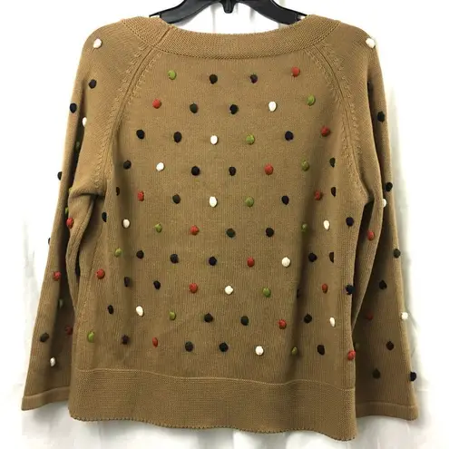 Peck & Peck  Collection threaded Pom Pom sweater L