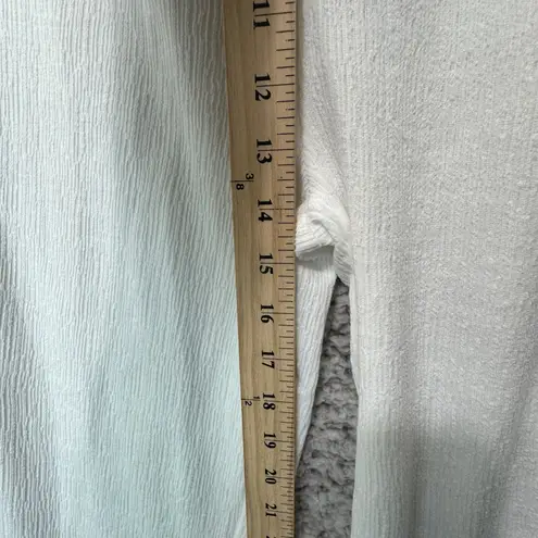 White Wide Leg Lounge Pants Drawstring Waist Coastal Minimalist Beachy 3XL Size undefined