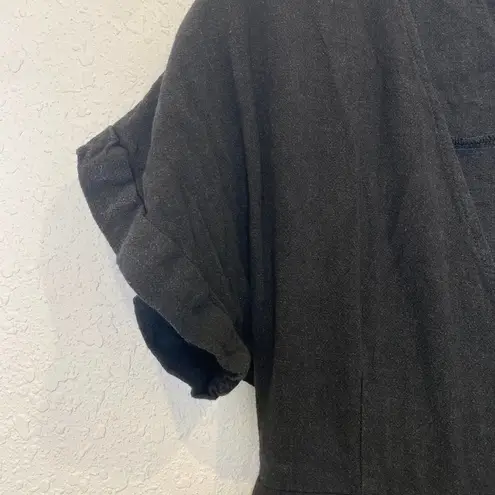 Miou Muse Shorts Romper Black Wrap V