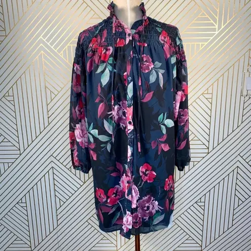 Yumi Kim Astoria Mock Neck Dress in Rialto Floral Button Up Chic Size XS