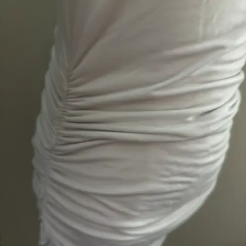 The Line By K Ruched White Mini Dress