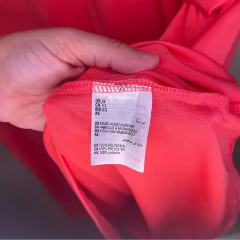 Karen Scott NWT Peach Orange Scoop Neck Short Sleeve T-Shirt XL Moisture Wicking
