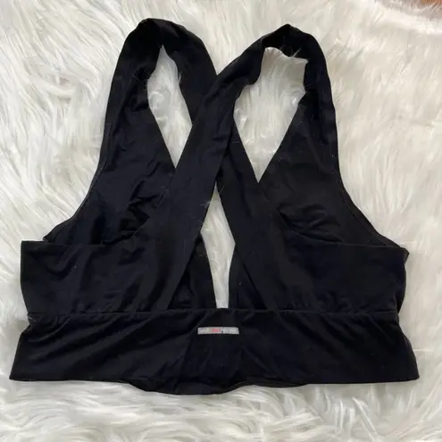 Aerie  Chill Play Move Crisscross Strap Black Bralette Women's Small