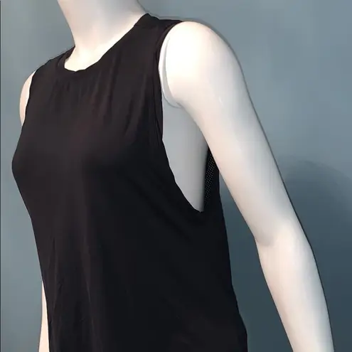 Alala  Skimm Black Mesh Tank Top Small