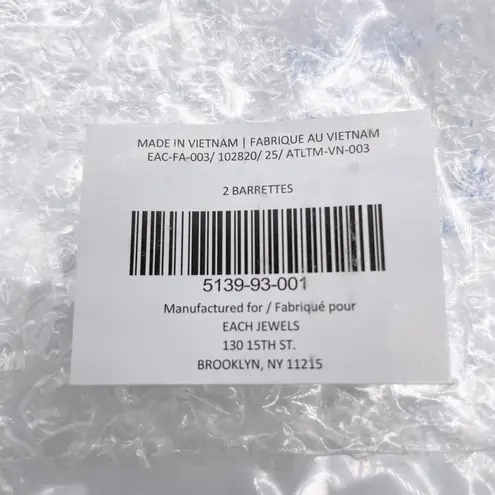 NEW EACH Jewels Barrettes Perfectly Pearl Daisy Flower White Gold Flirty Twee White