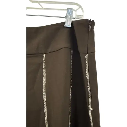 Sunny Leigh Maxi Skirt Size 12 Brown Flare Stretch
