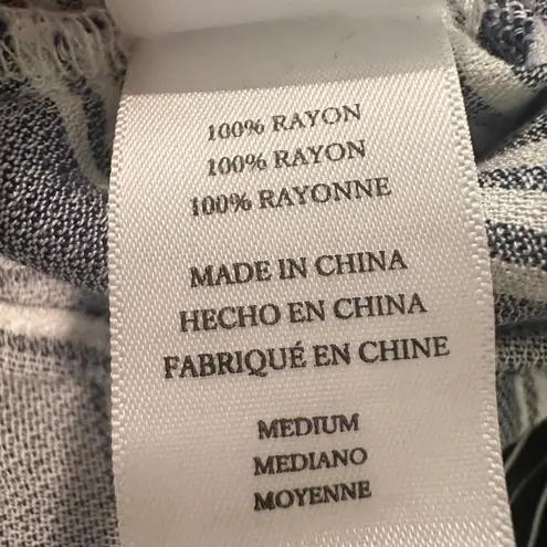 Rails Lily Athens Stripe Tie Front Shirt Women's Medium Blue White Casual Boho