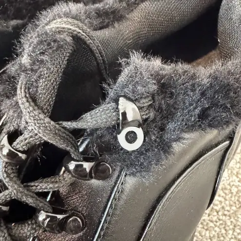 NWOT Koi Fur Trim Chunky Platform Sneakers Dolls Kill Grunge Festival Black US 8