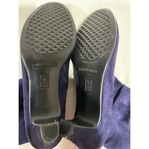 Aerosoles Woman’s Red Light Size 7.5 Purple Suede Ankle Bootie