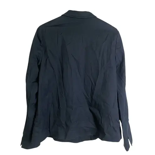 Nina McLemore Jacket Womens Size 10 Navy Button Up Outdoors Zip Pockets USA Blue