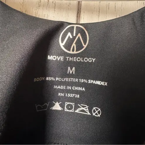 Move Theology Women's black Athletic Sporty Black and White Jumpsuit Sz M NWT Size M