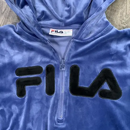 FILA  Velour quarter zip hoodie