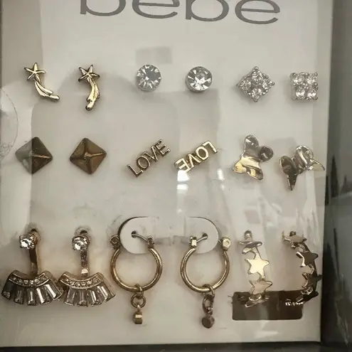 Bebe  Gold Tone Earring Set with Original Box - Multiple Designs