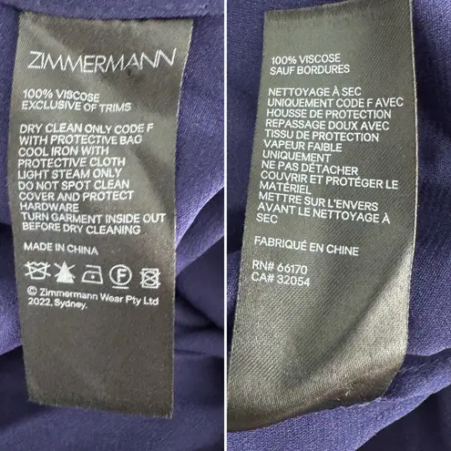 Zimmermann Celestial Virgo Tiered Flared Pants beaded boho designer size 2 / US8