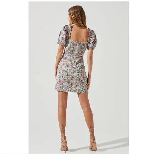 ASTR  SKYLAR FLORAL PUFF SLEEVE MINI DRESS Size Small NWT