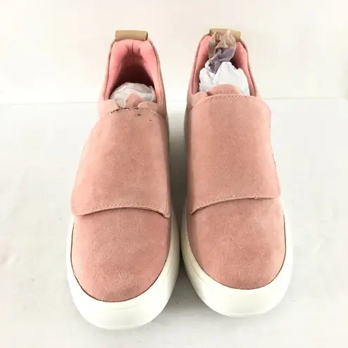 Glaze Womens Slip On Sneakers Faux Suede Platform