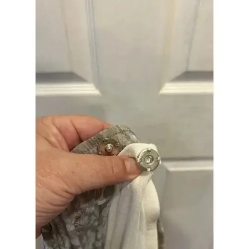 Soft Surroundings  Maxi‎ Skirt Gray Beige Abstract Beach Vacation Lined Petite L