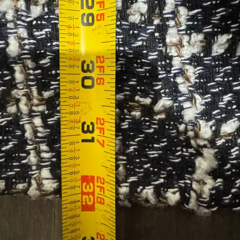 LULU’S Tweed the Way Mini Navy Blue Plaid Mini Dress Size L Classic Chic Flirty White Size L