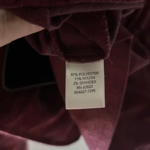 Christopher & Banks Christopher Banks Corduroy Jacket XL Purple Wine Zip Front Casual Long Sleeve