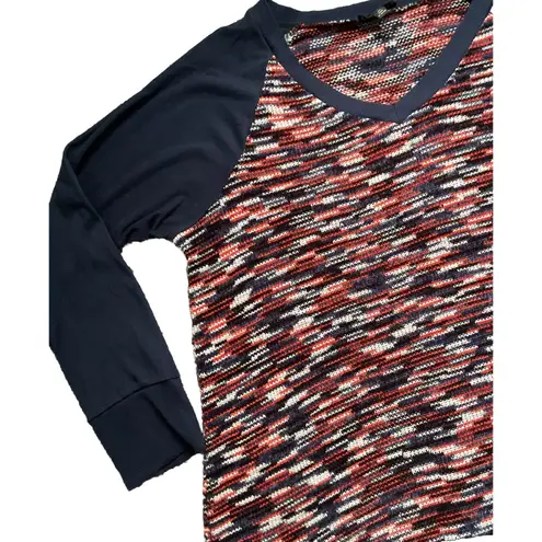 Suzanne Betro Women’s Navy/colorful Casual Pullover Sweater Size 2X