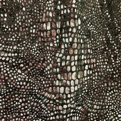 Q&A Lace print little black dress by , iridescent sleeveless fit & flare mini LBD