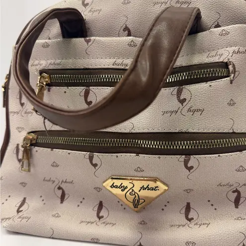 Baby Phat Vintage Logo Satchel Bag Brown Beige Y2K Purse