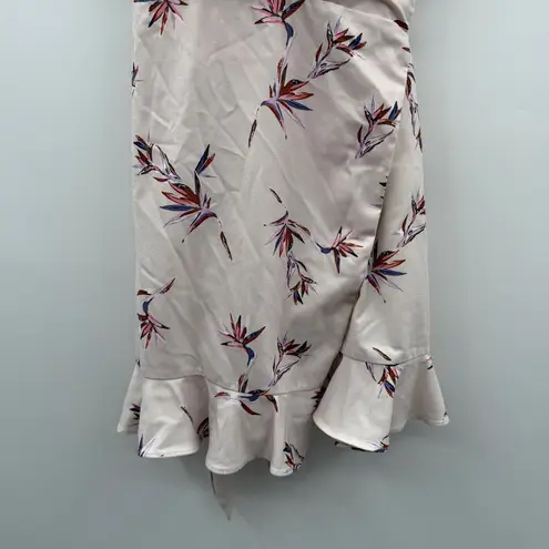 Stylestalker RTR Penny White & Pink Floral Short Sleeve Wrap Mini Dress Sz XS