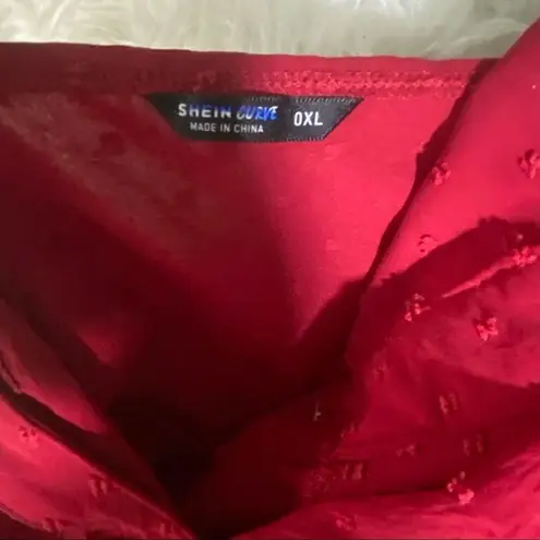 Red casual cute holidays dress plus size 0XL Red