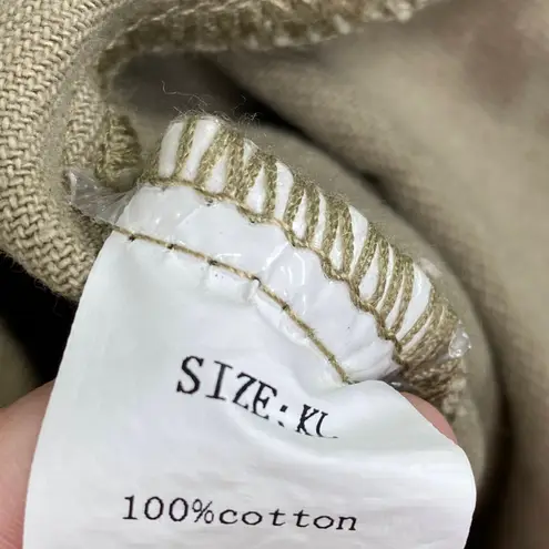 Taupe Grey Green Denim Animal Print Patchwork Jacket Women's Size X