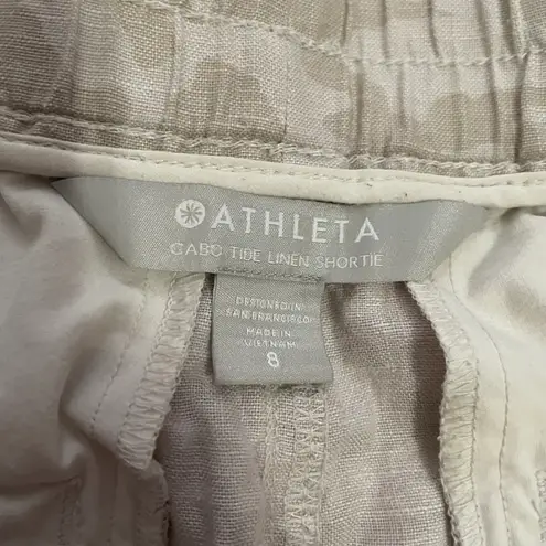 Athleta Cabo Tide Linen Camo Shortie Shorts