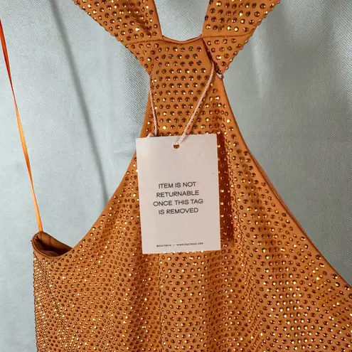 Cult Gaia Dari Metallic Cutout Column Gown Size Medium Cinder