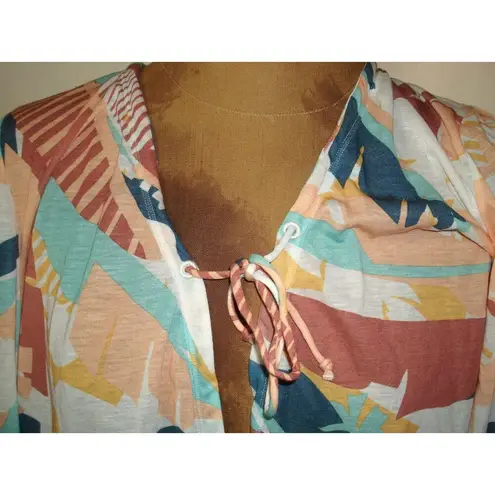 prAna New Womens NWT S Keoki Tunic Dress Aqua Blue Swim Cover up White Yellow Re