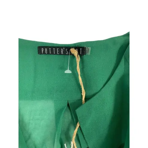 potter's pot Women's Shear Green Blouse
