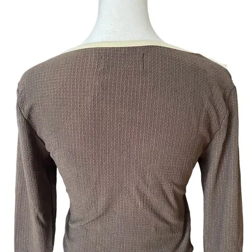 Cider  Lace Up Ruffle Blouse