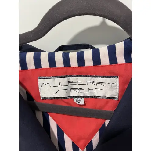 Mulberry Vintage Street Hooded Jacket Red Navy White Size Medium Sailing