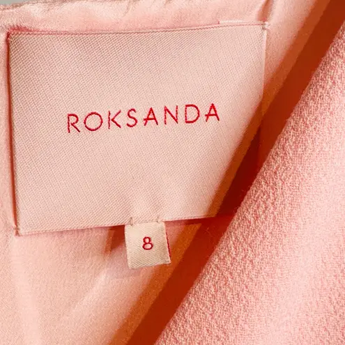 Roksanda Colorblock Wool Crepe Salmon Pink Turquoise Blue A