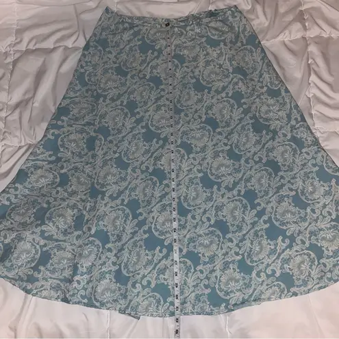 Emma James Beach Day Paisley Skirt Size 10 Blue