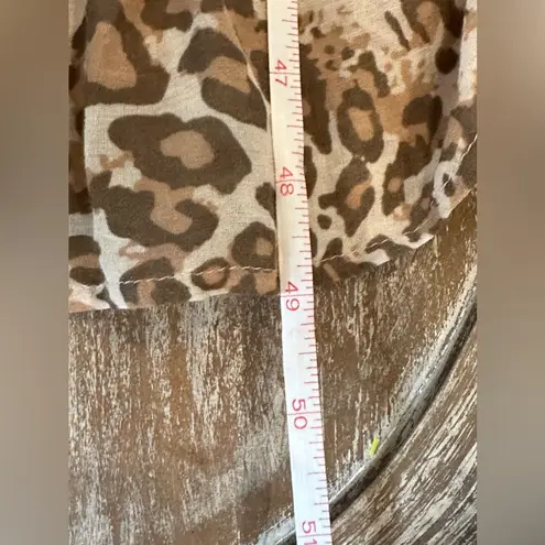 Spell & The Gypsy Leopard Print button detail ruffledAda Gown Size XSmall Boho Tan