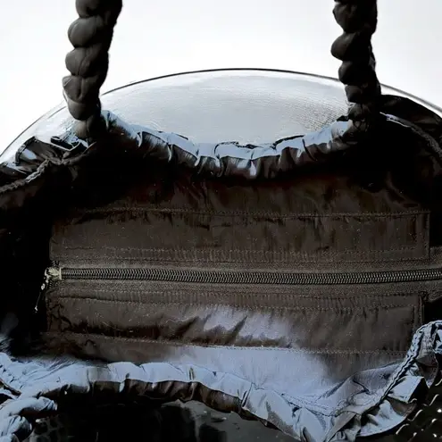 Pashmina Black Fabric Lightweight Handbag with 3D Satin Color Flowers ***Item: