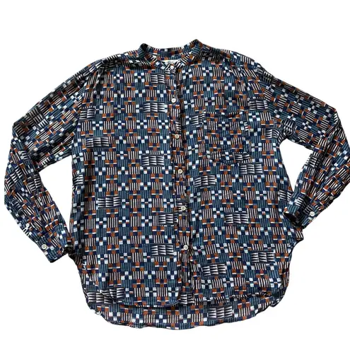 Isabel Marant Etolie Nahla Printed Blouse Multicolor Size 34 (US Size 10) Blue