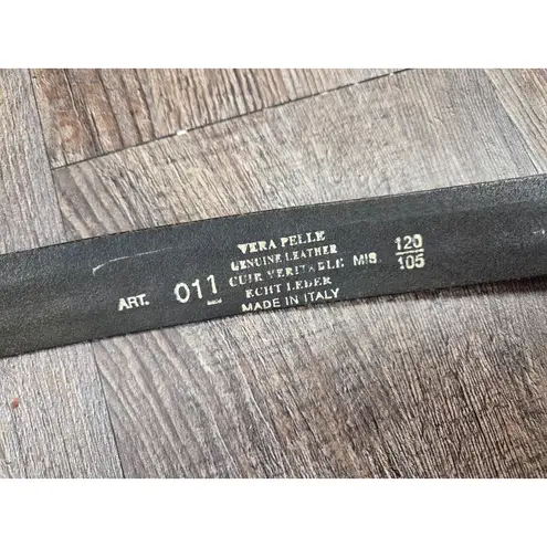 Echt Leder Leather Black Genuine Leather Women's Belt Made in Italy Large