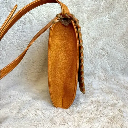 Rare Vintage YSL Cassandra Cognac Braided Shoulder Bag Brown