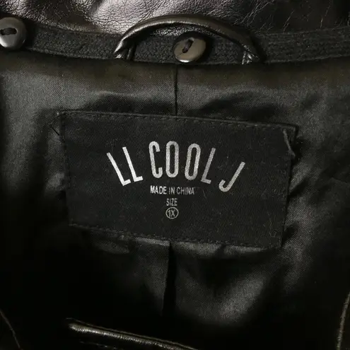 H.I.P. Y2K Vintage LL Cool J Jacket Rap Hop Rhinestones Classic Long Sleeve Faux 1X